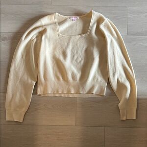 Joe Fresh Ribbed Knit Sweater in Cream